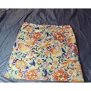 Yoana Baraschi Pencil Skirt Heavily Embroidered Floral Size 14 Anthropologie